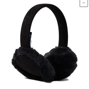 Just In: Ugg faux fur earmuffs. Never worn. Black. Once size.